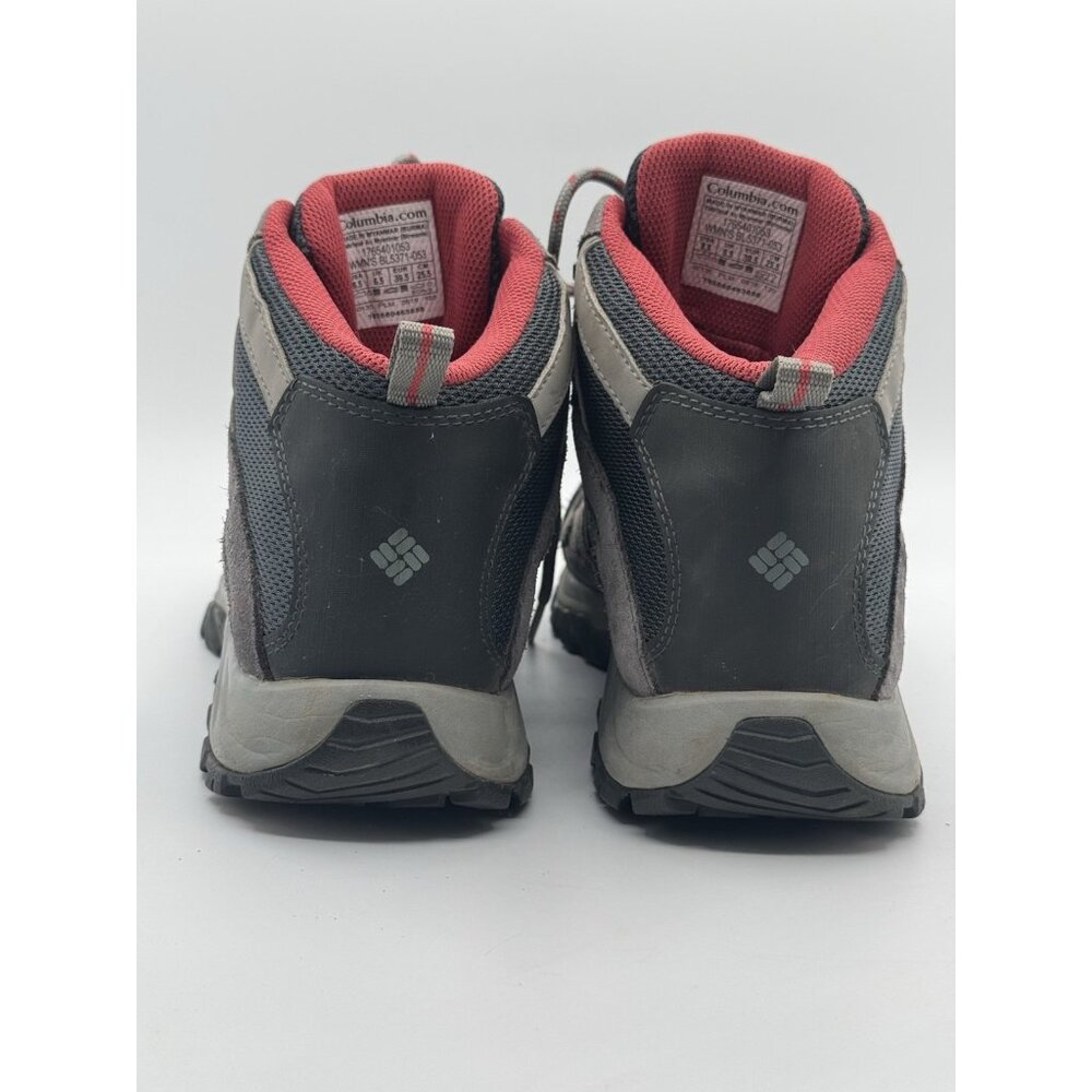 Columbia Boots Womens 8.5 Crestwood Hiking Gray Leather Fabric BL5371-053 Casual - Picture 3 of 12